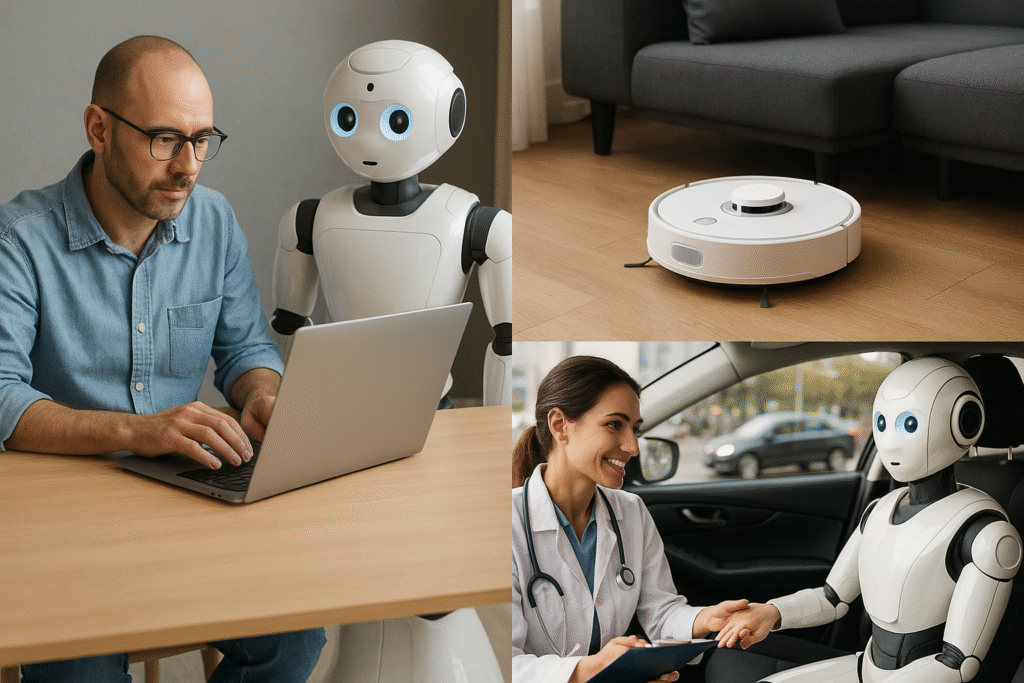Real day life applications of robots